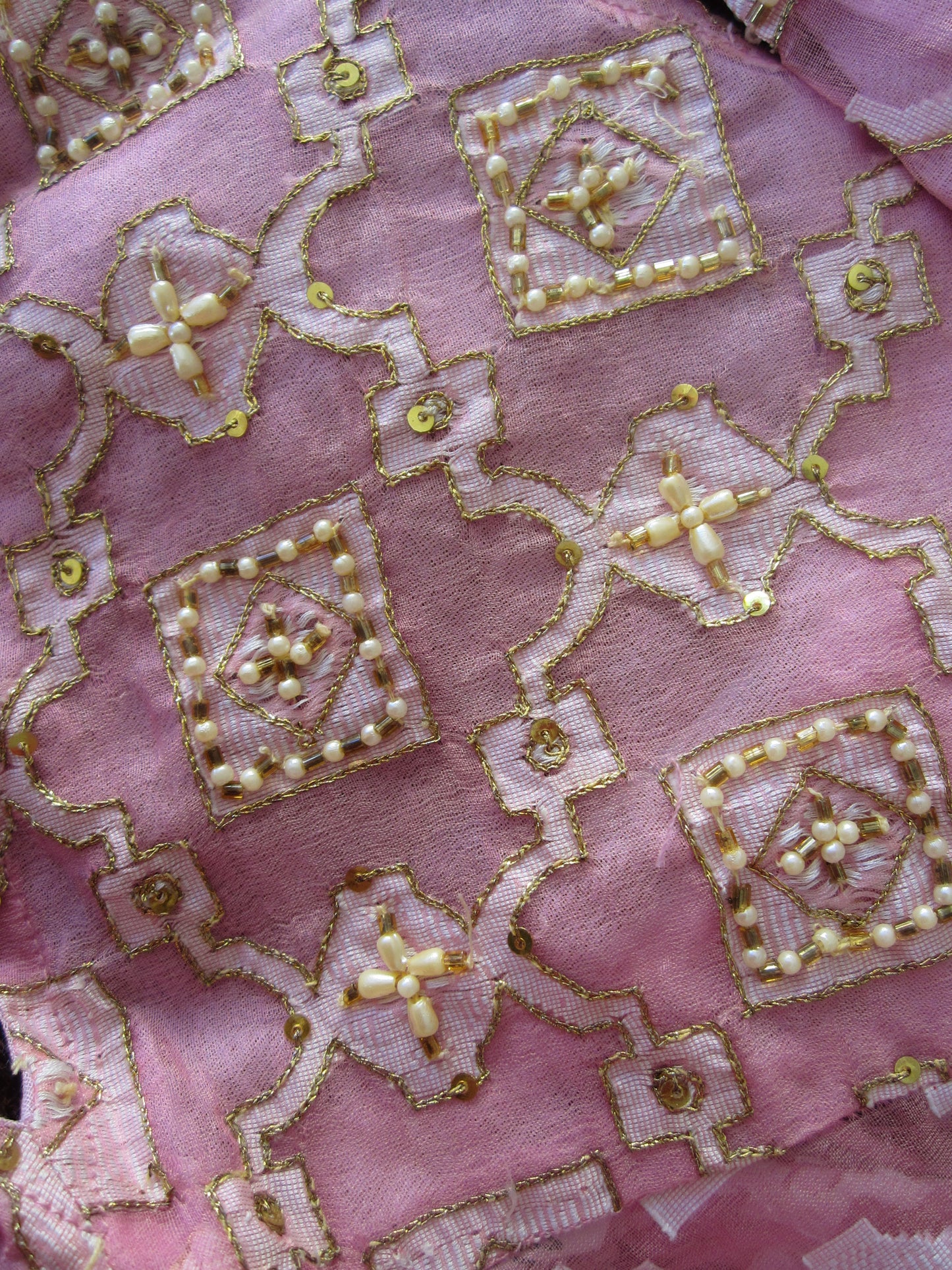 Pink Beaded Halterneck Top