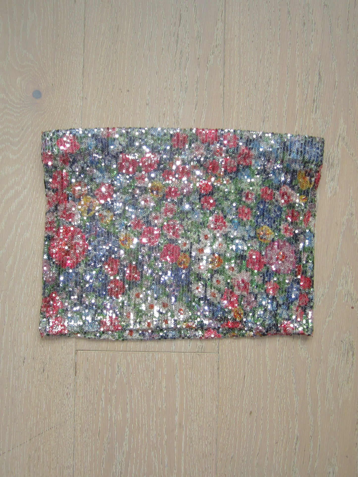 Sequin Miniskirt/bandeau top