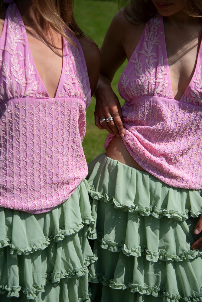 Taffy Pink Halterneck Top