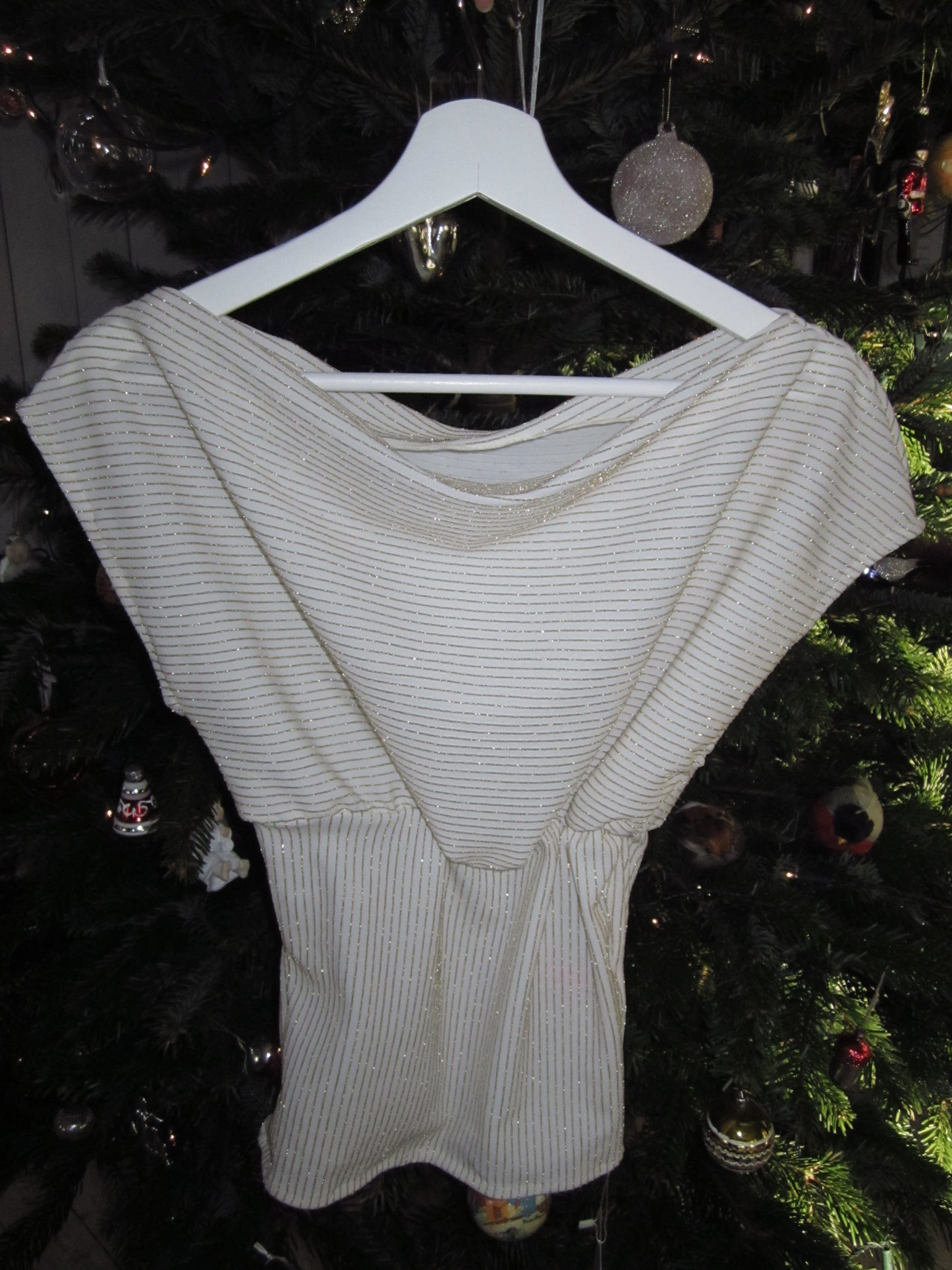 Gold Striped Oneshoulder top