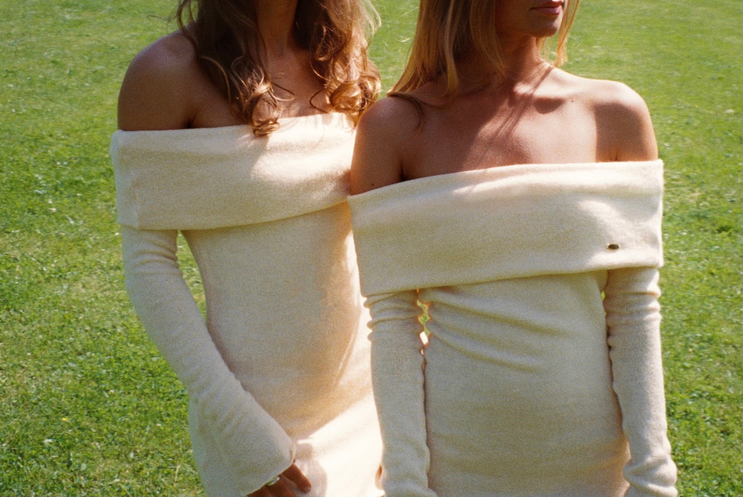 Butter Yellow Offshoulder Minidress