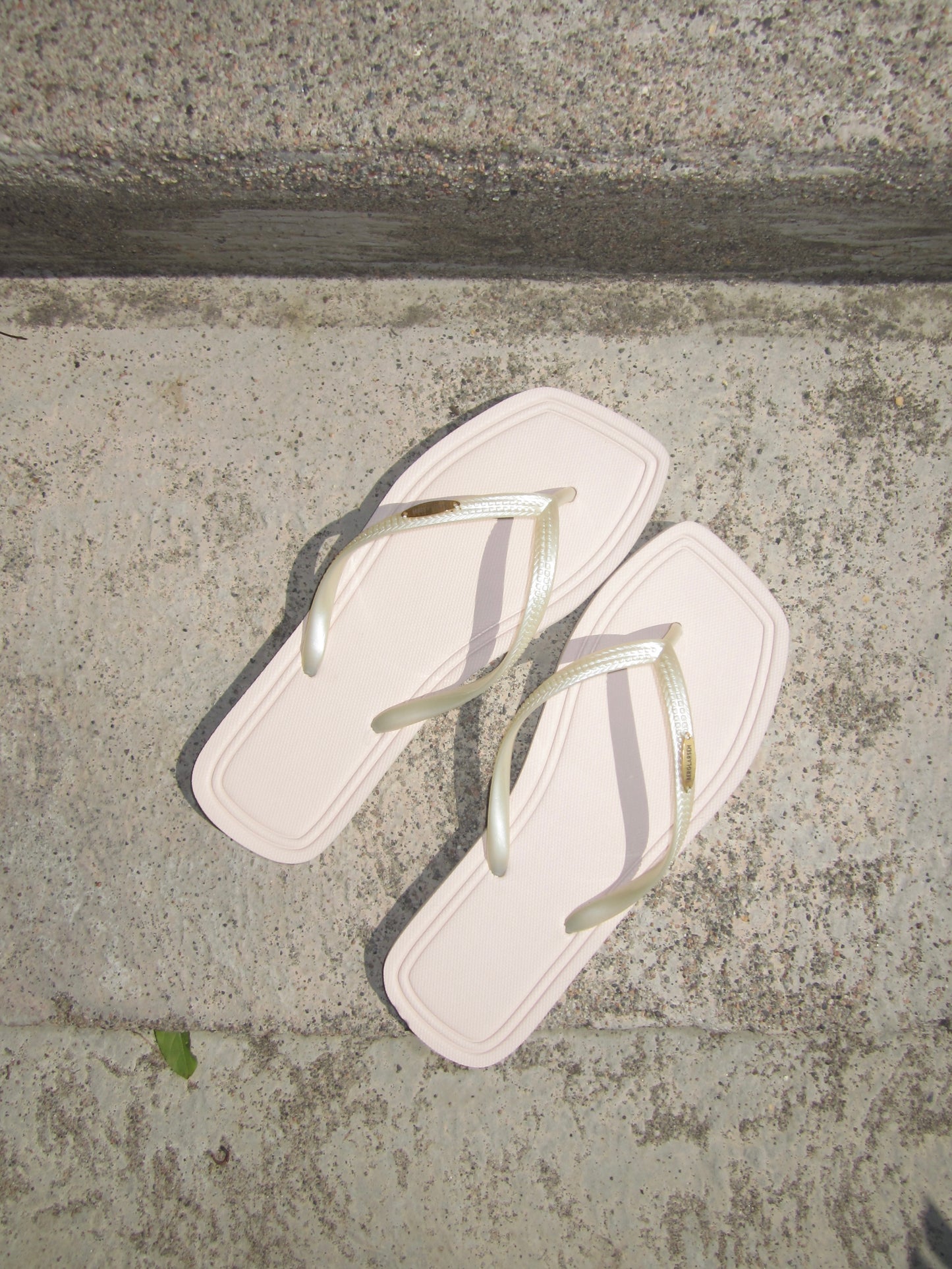 Beige Flip Flops