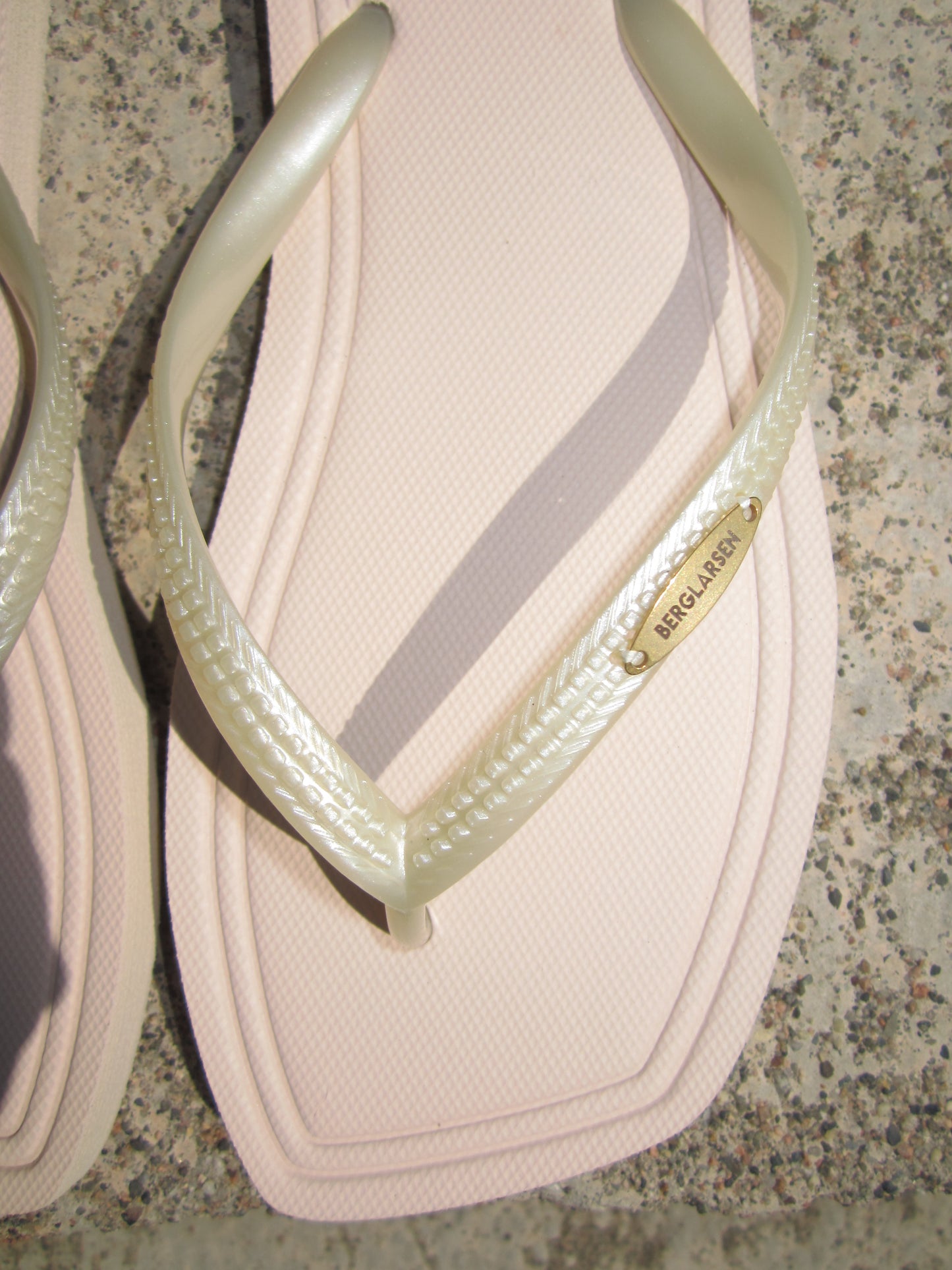 Beige Flip Flops