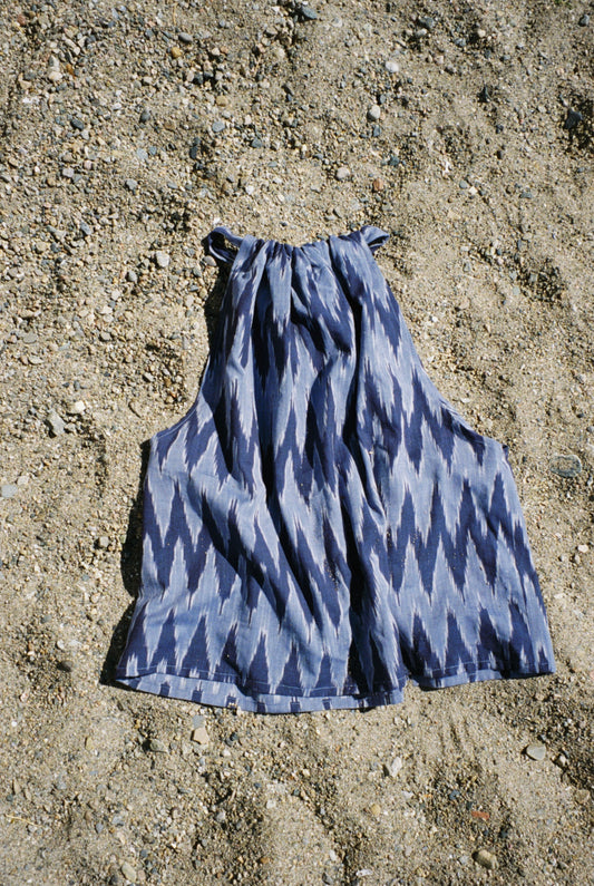 Ikat Zigzag Halterneck Top