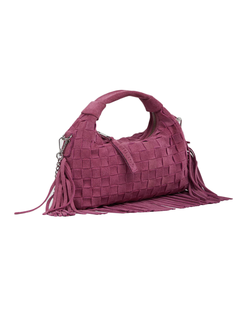 Mini Dandy Braided Fringe Pink