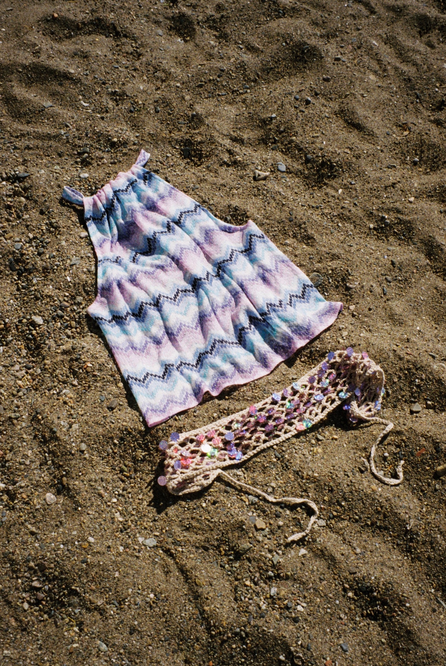 Mauve Zigzag Halterneck Top