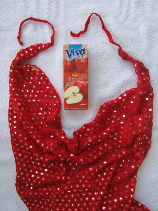 Mirror Red Draped Top