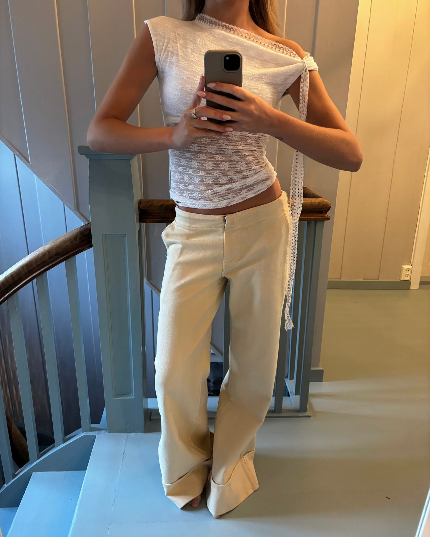 Lace Asymmetric One Shoulder