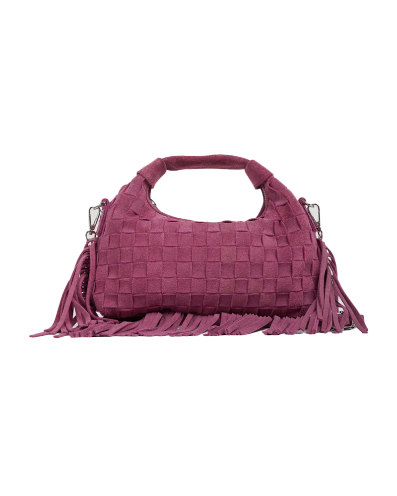 Mini Dandy Braided Fringe Pink