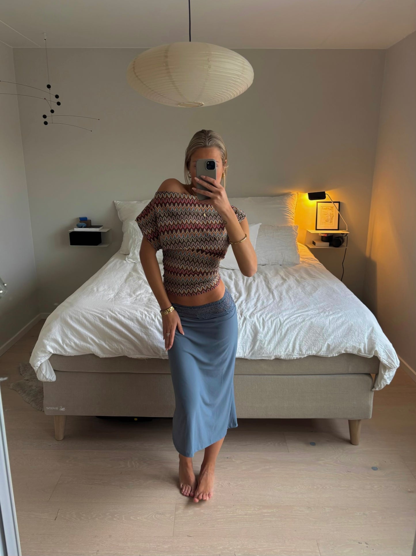 Multicolor Asymmetric Oneshoulder top