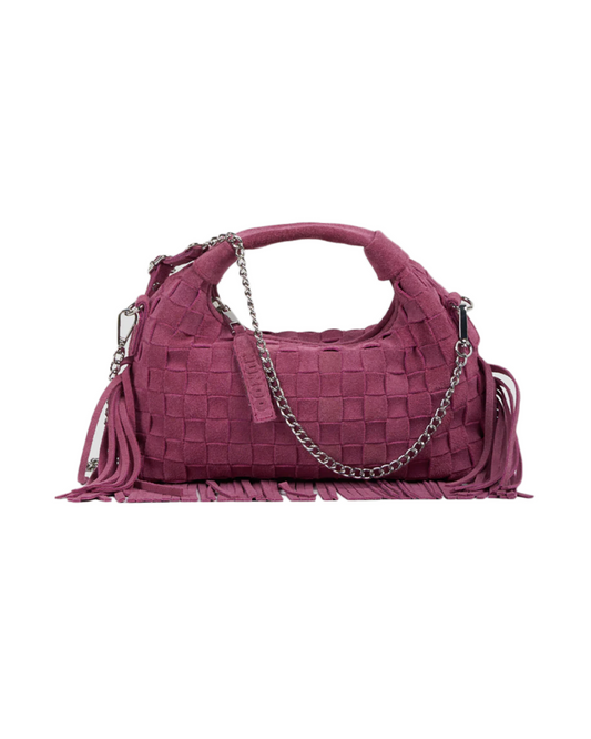 Mini Dandy Braided Fringe Pink