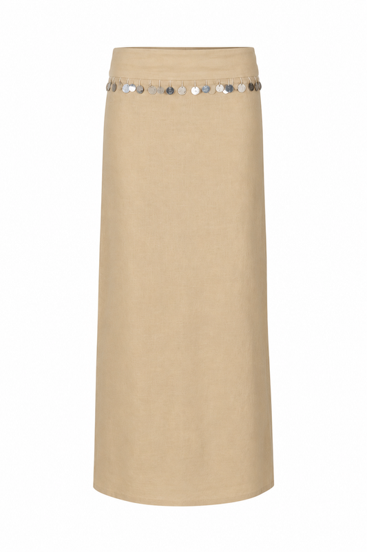 Solène Embellished Maxi skirt