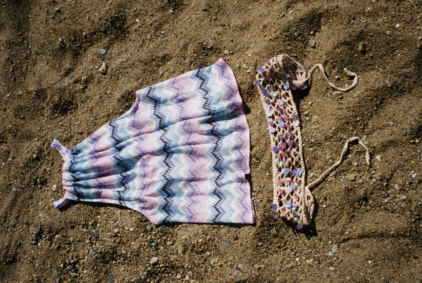 Mauve Zigzag Halterneck Top