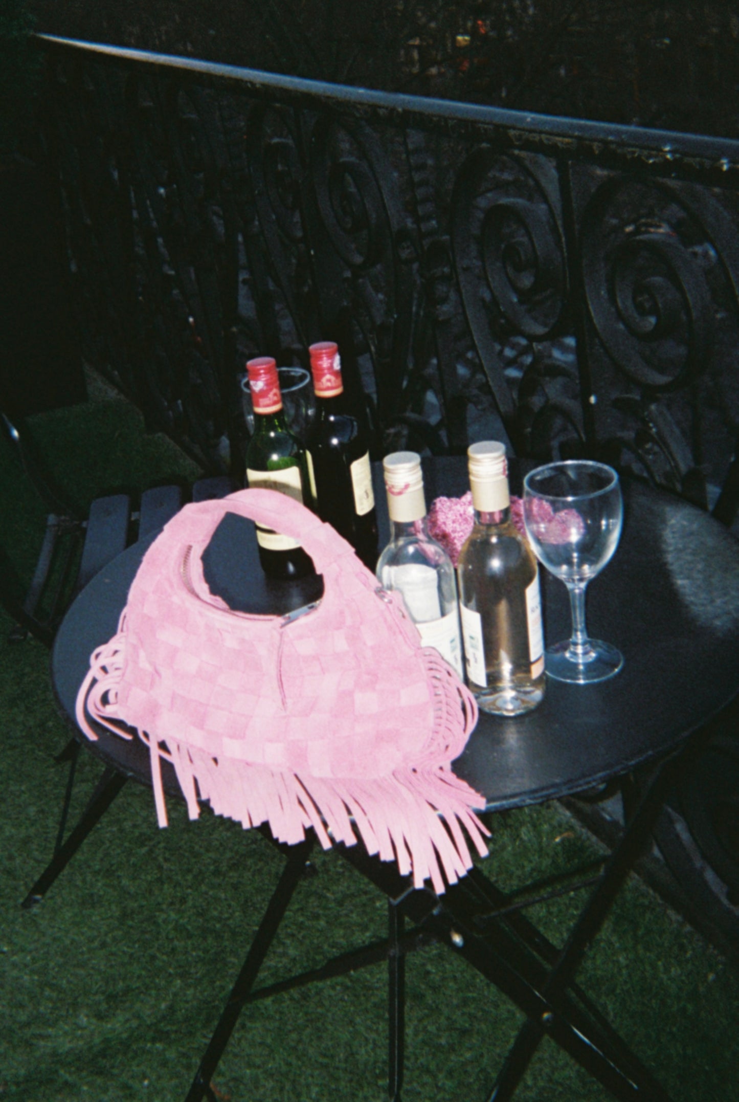 Mini Dandy Braided Fringe Pink