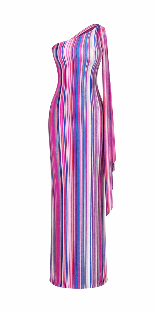 Magenta Oneshoulder dress