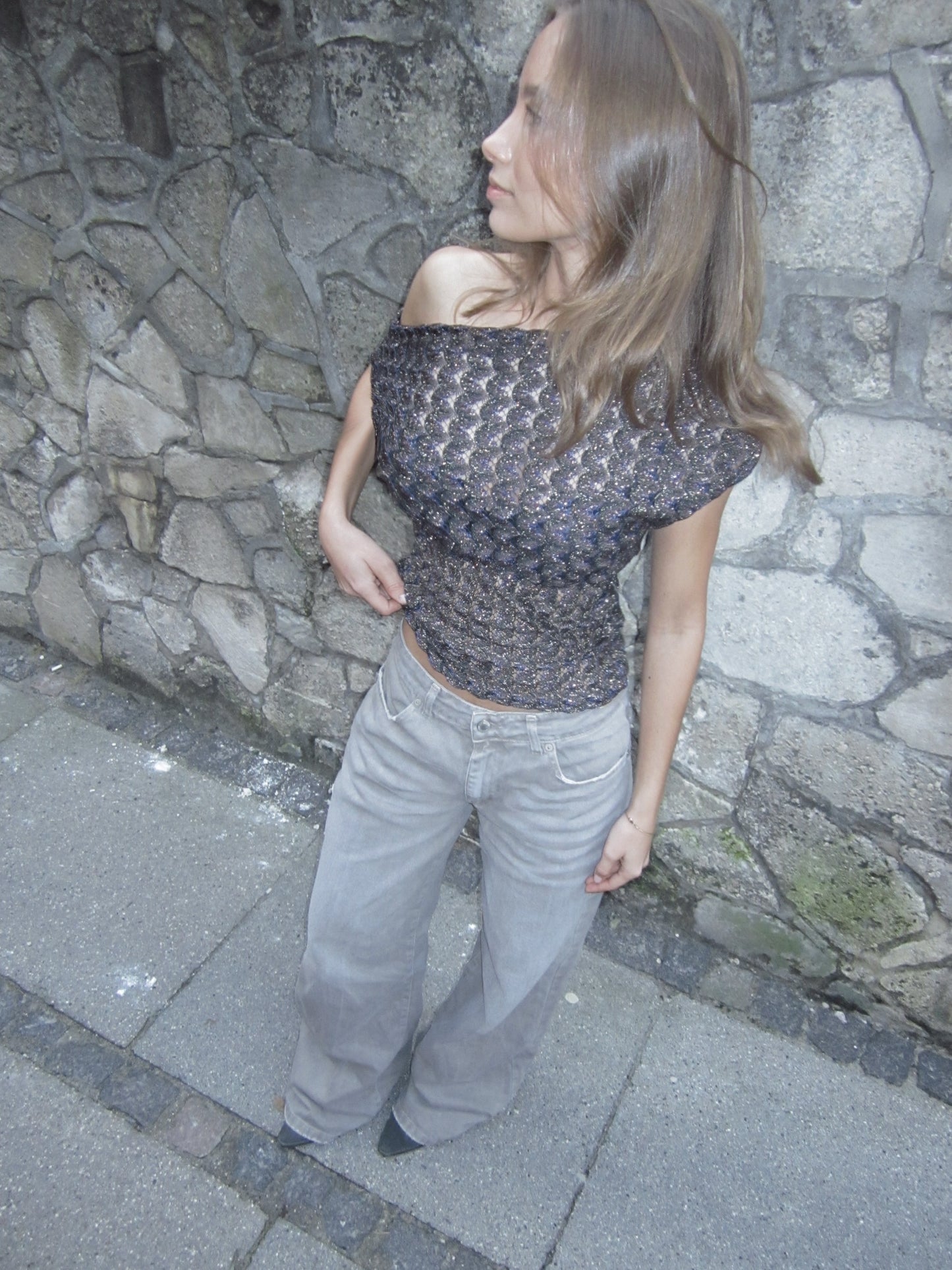 Lilac Asymmetric One Shoulder