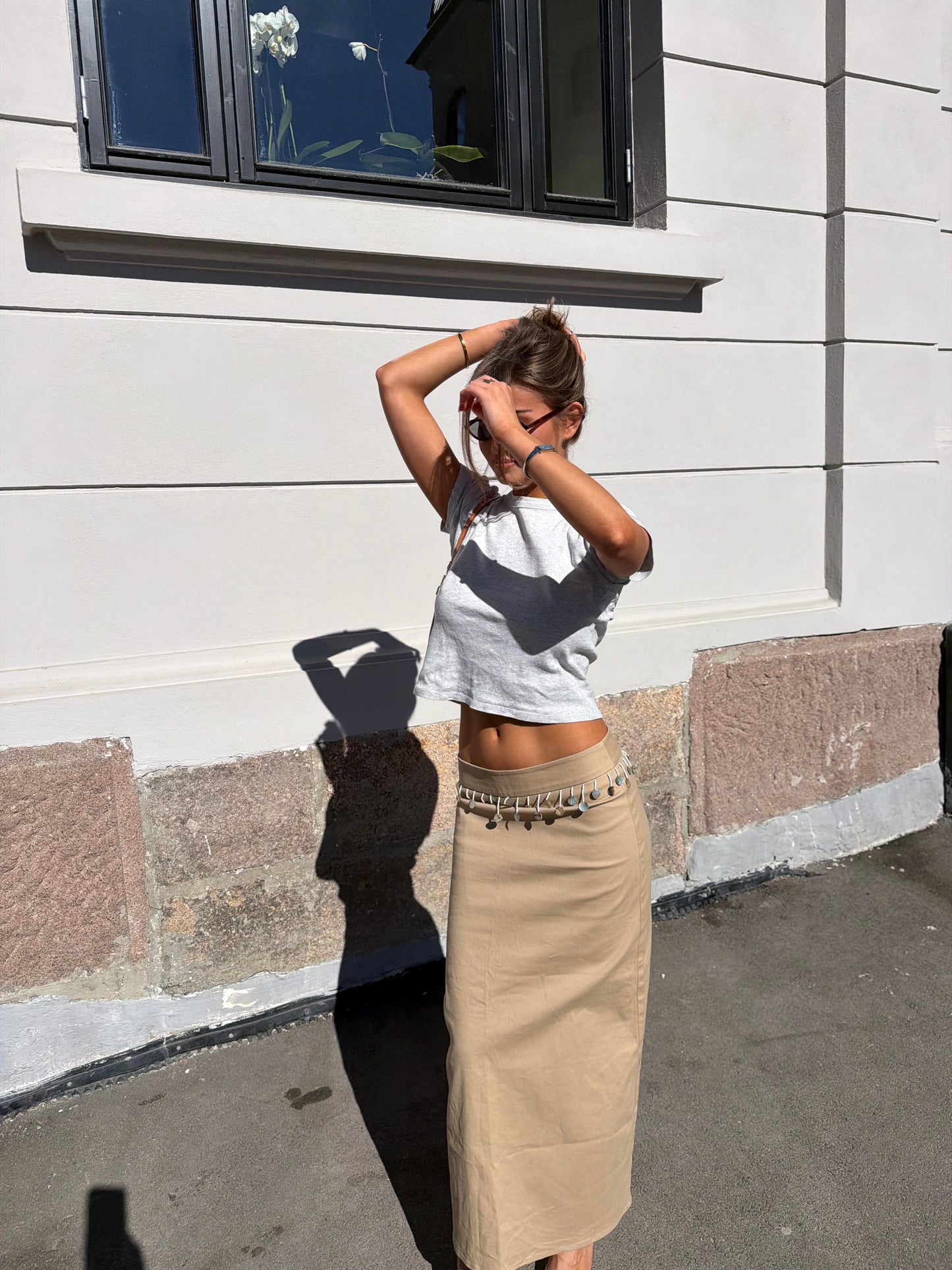 Solène Embellished Maxi skirt