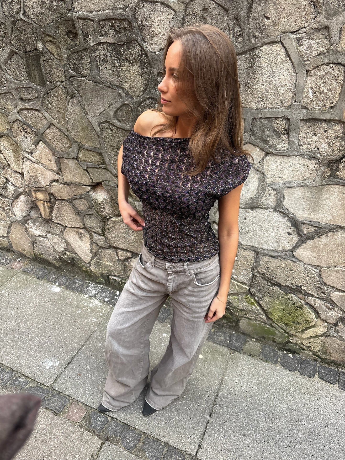 Lilac Asymmetric One Shoulder