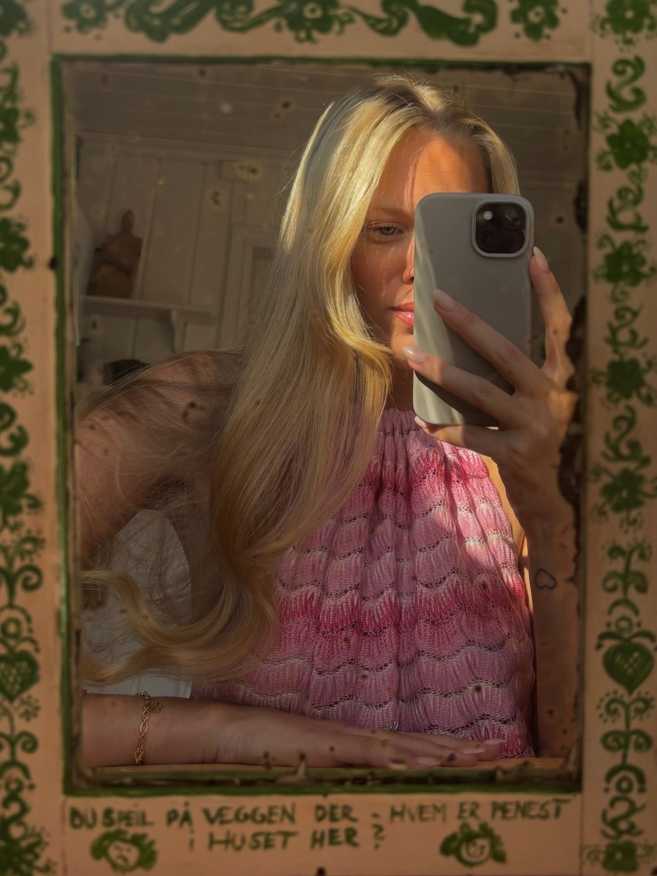 Pink Wave Halterneck Top