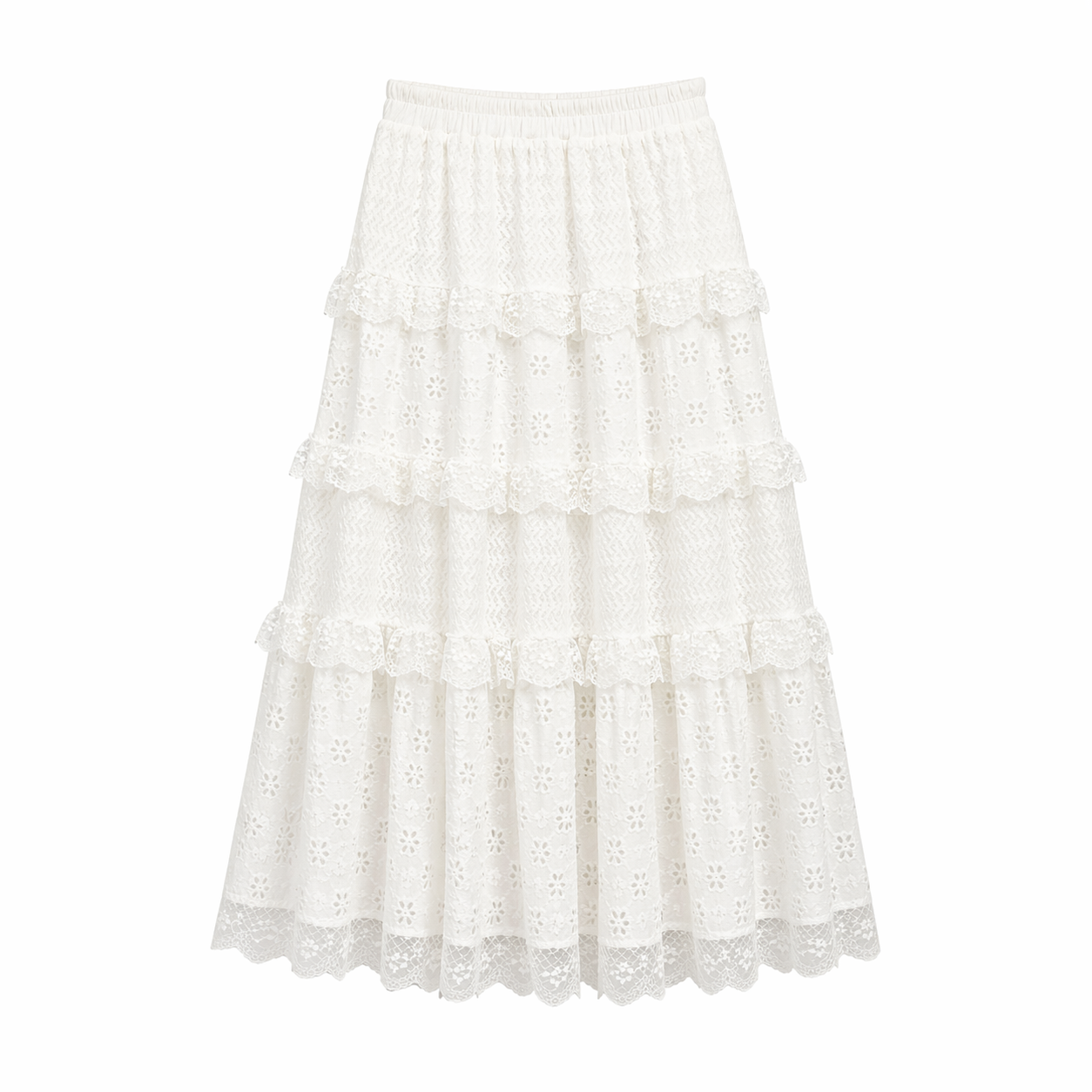 Lace Layered Mesh Skirt
