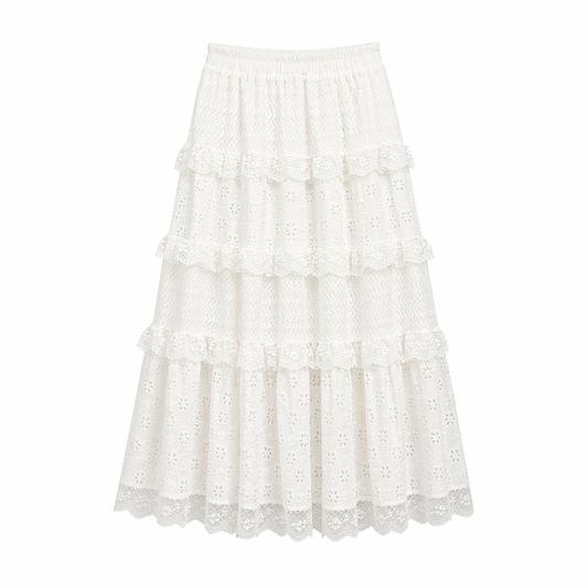 Lace Layered Mesh Skirt
