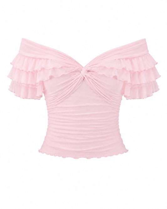 Juliette Ruffle Offshoulder top