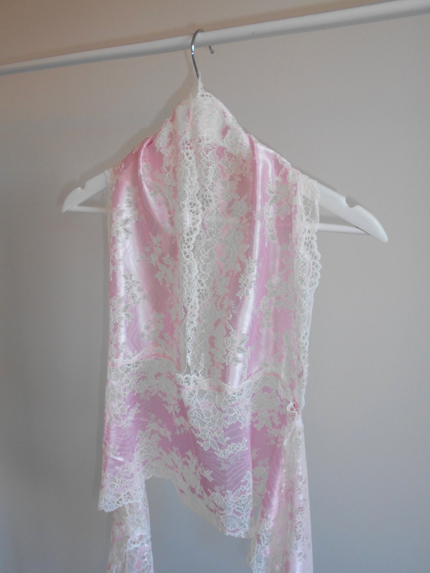 Pink Lace Halterneck Top