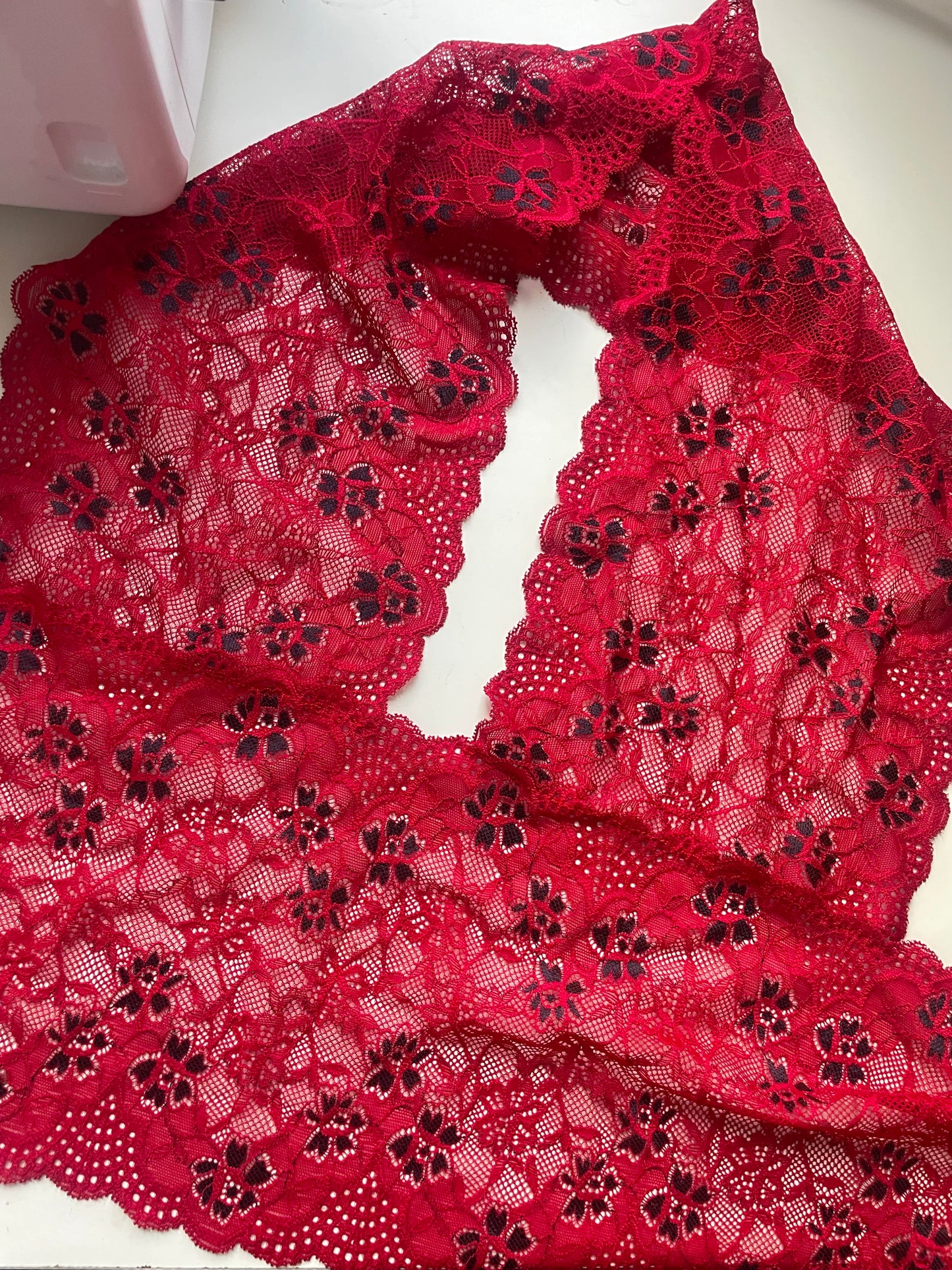 Red Lace Halterneck Top