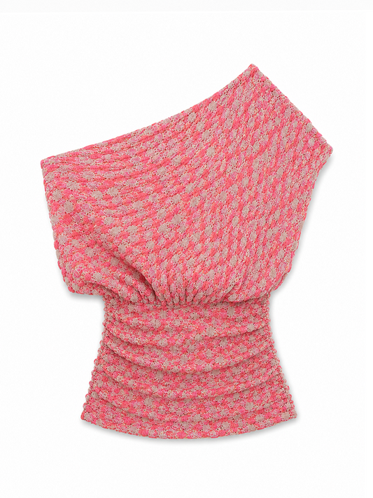 Coral Asymmetric Oneshoulder top