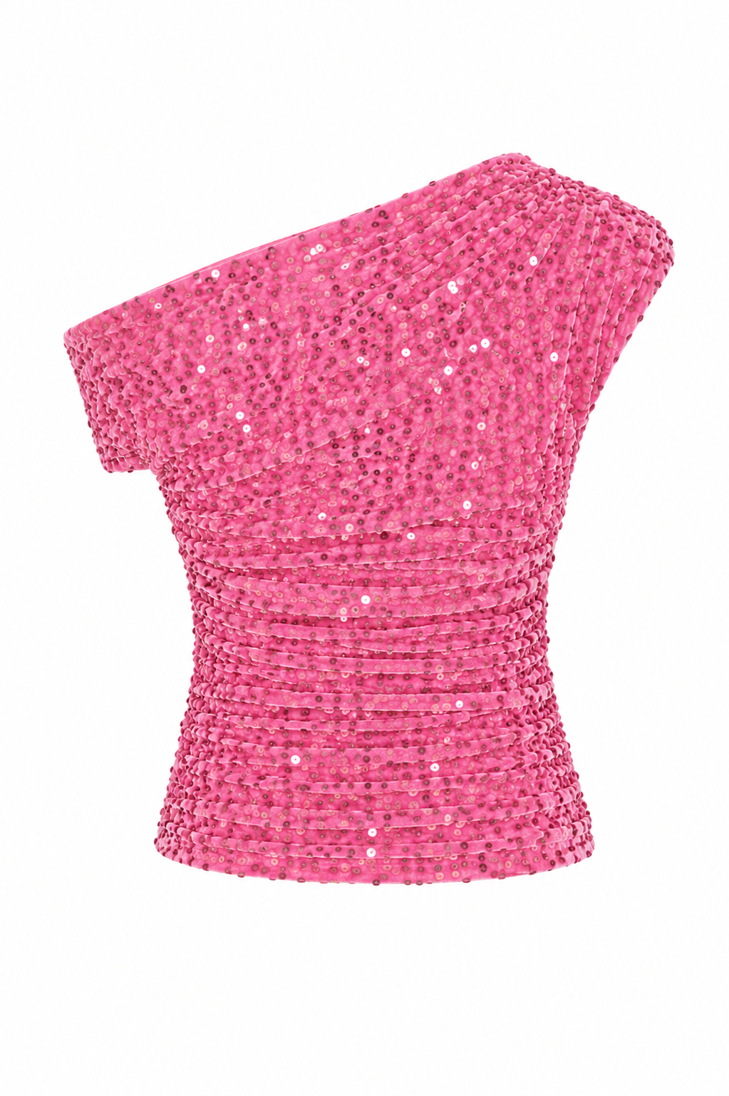 Rosalie Asymmetric Sequin Top