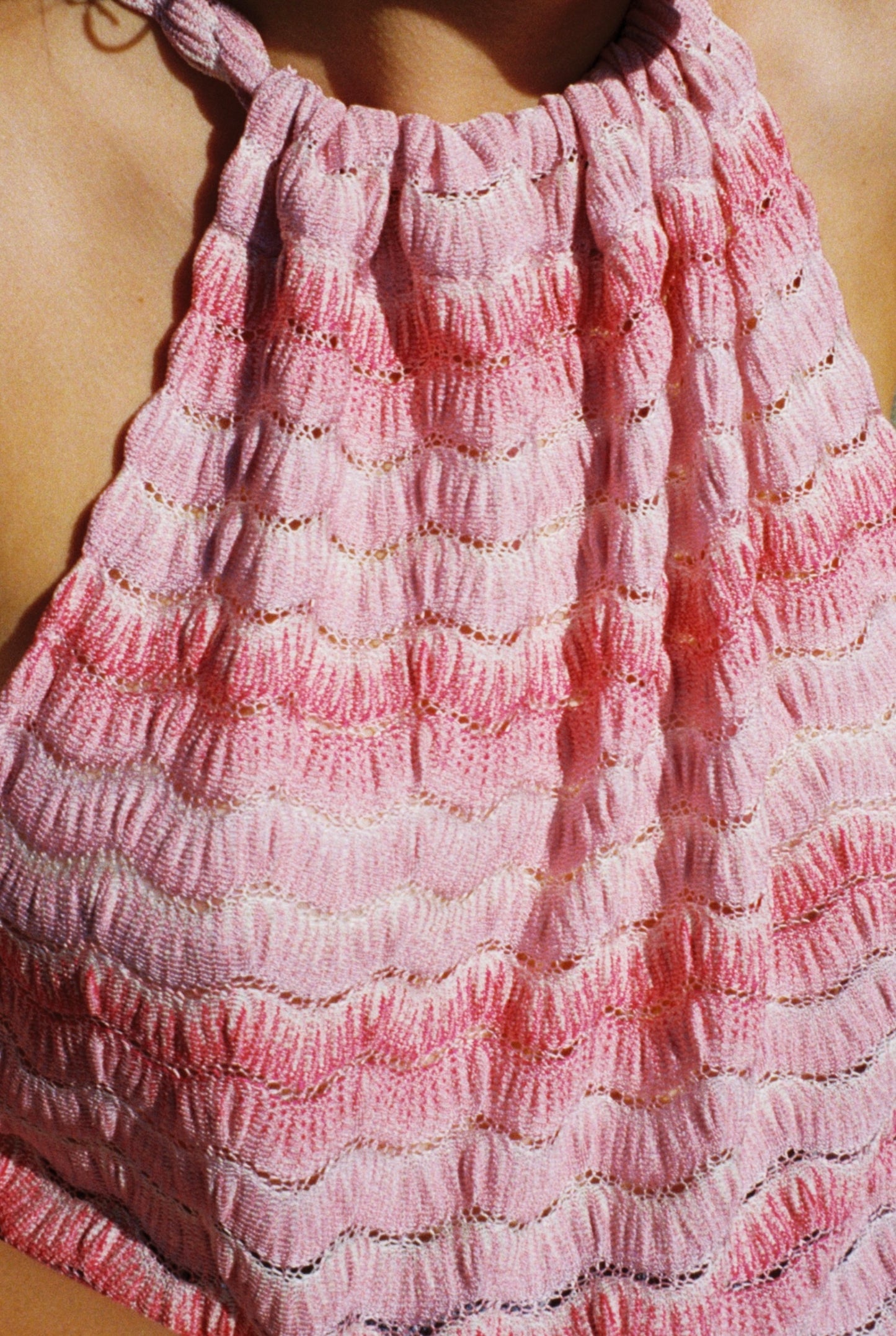 Pink Wave Halterneck Top