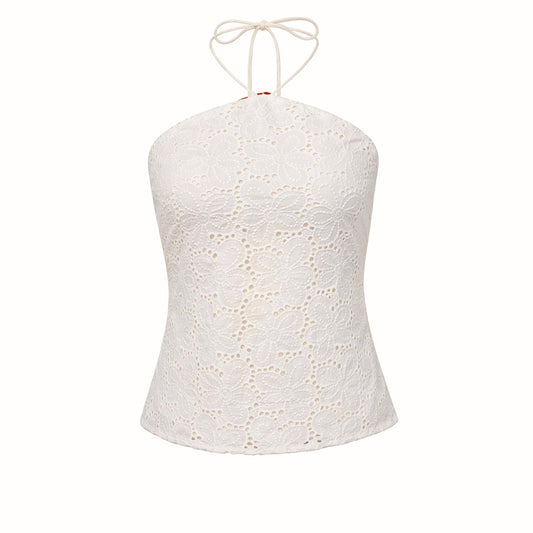 Lace Floral Halterneck