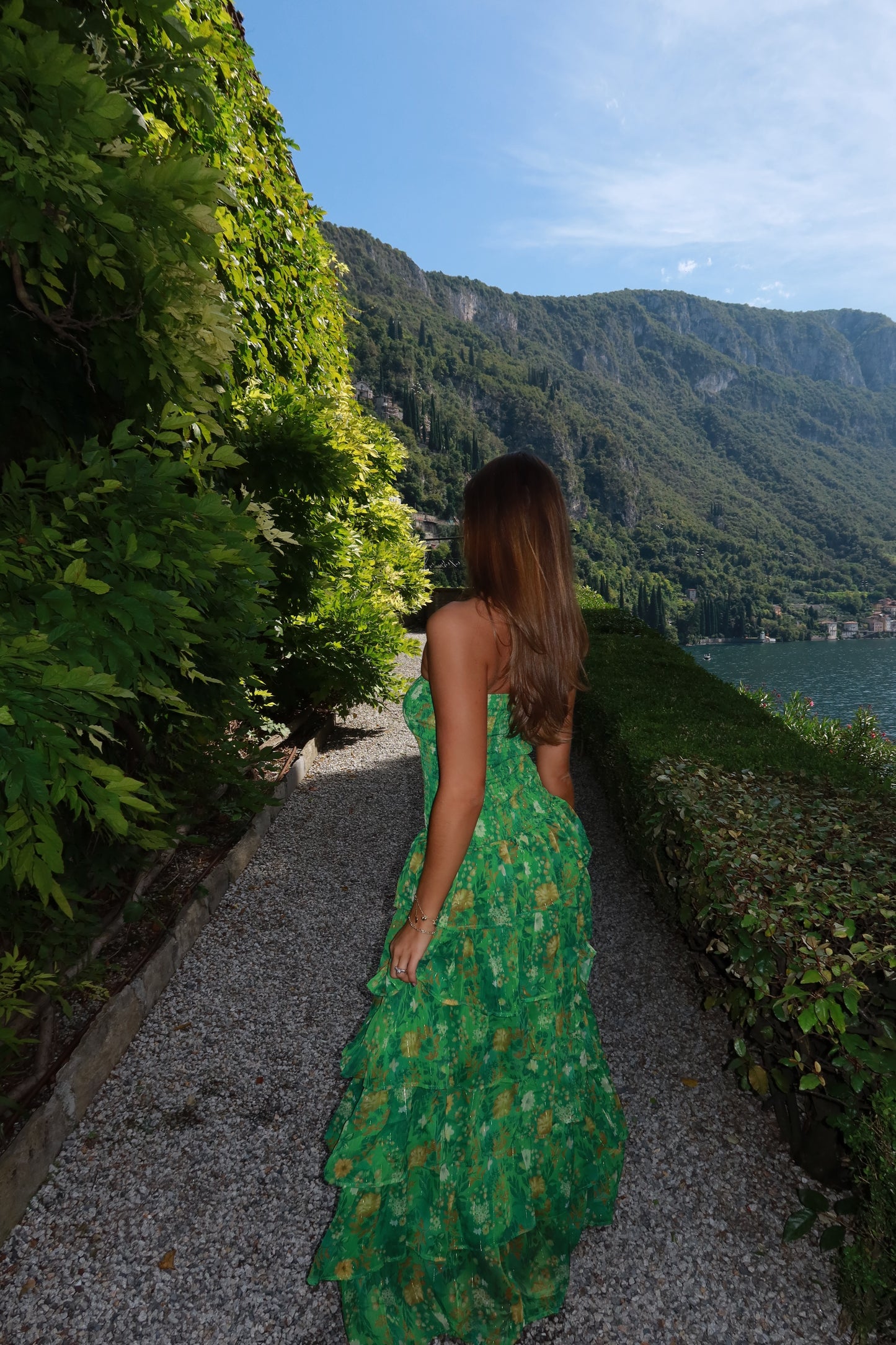 Hunter Ruffle Maxidress