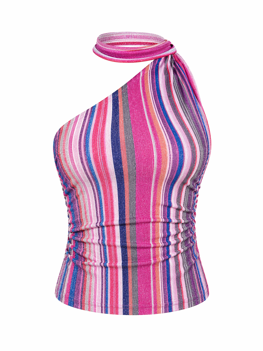 Magenta Oneshoulder Top