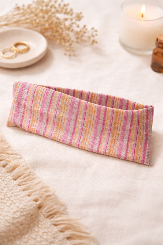 Pink Striped Headband