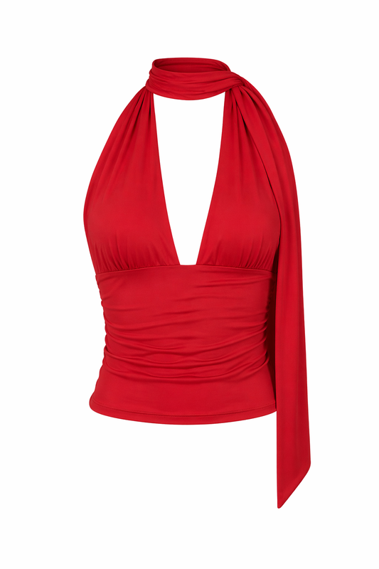 Red Halterneck Top