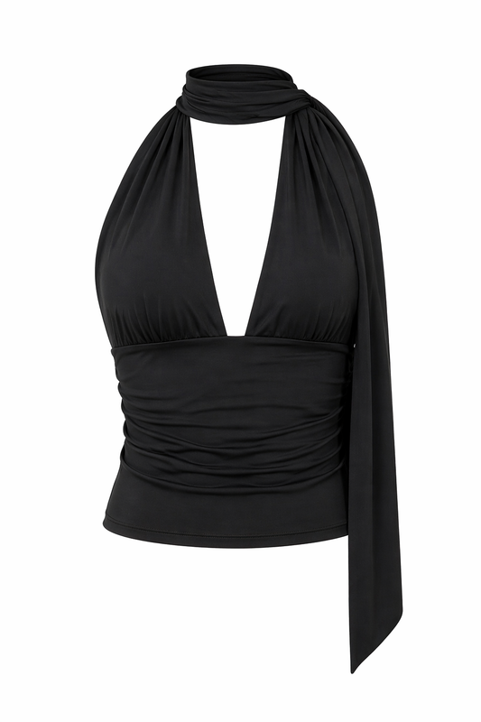 Black Halterneck Top