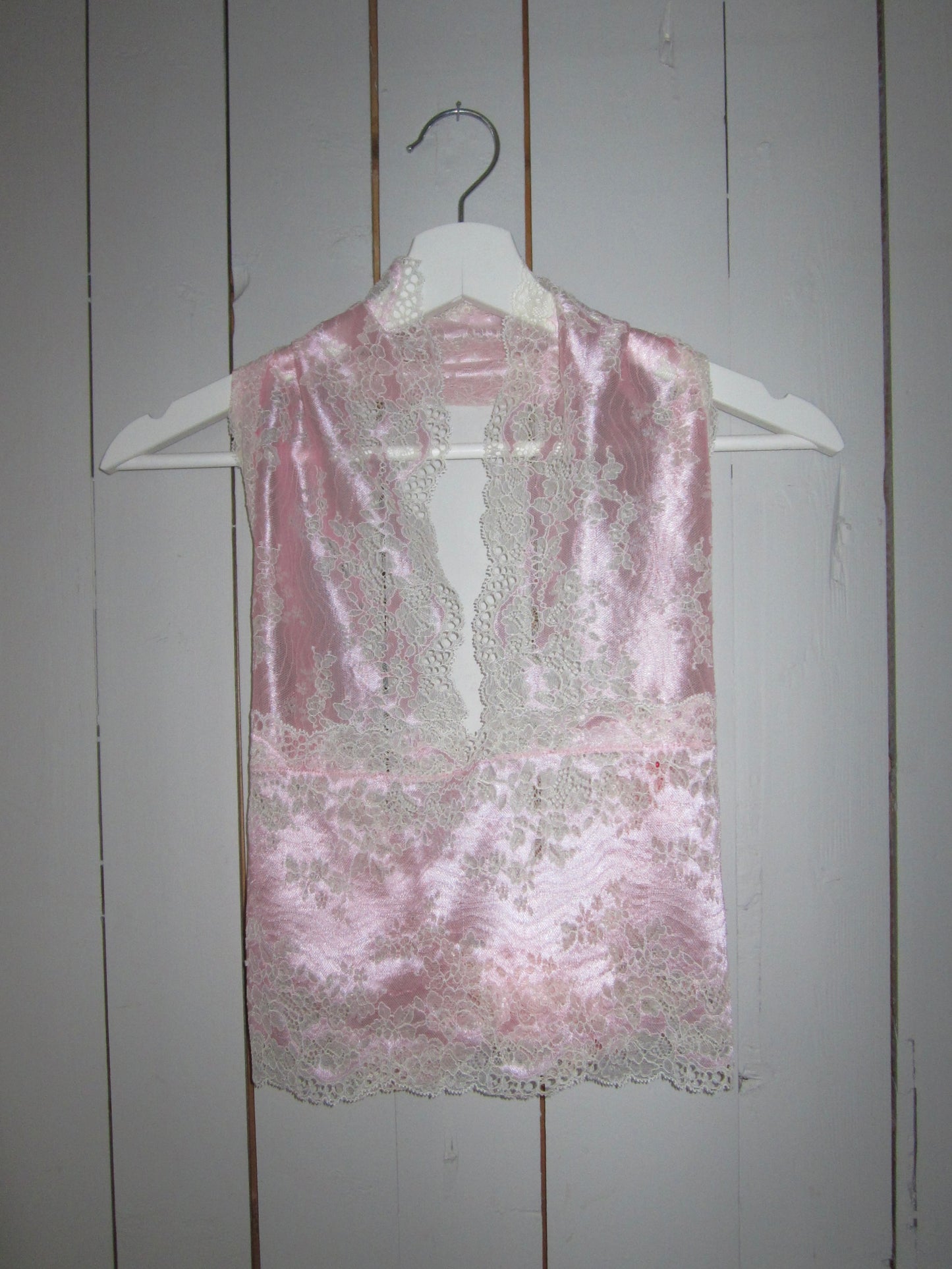 Pink Lace Halterneck Top