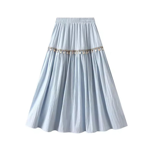 Embellished Baby Blue Skirt