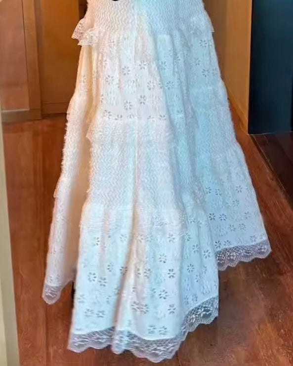 Lace Layered Mesh Skirt