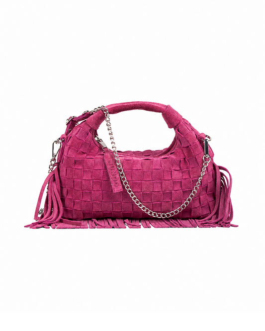 Mini Dandy Braided Fringe Pink