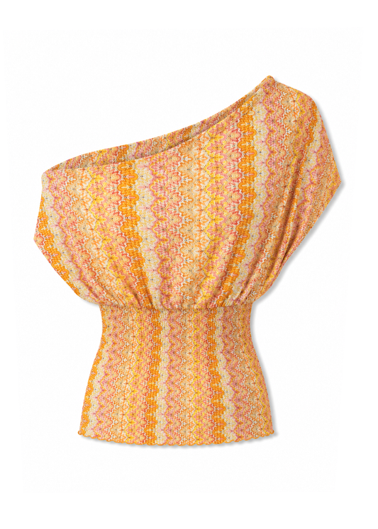 Sunset Asymmetric Oneshoulder top